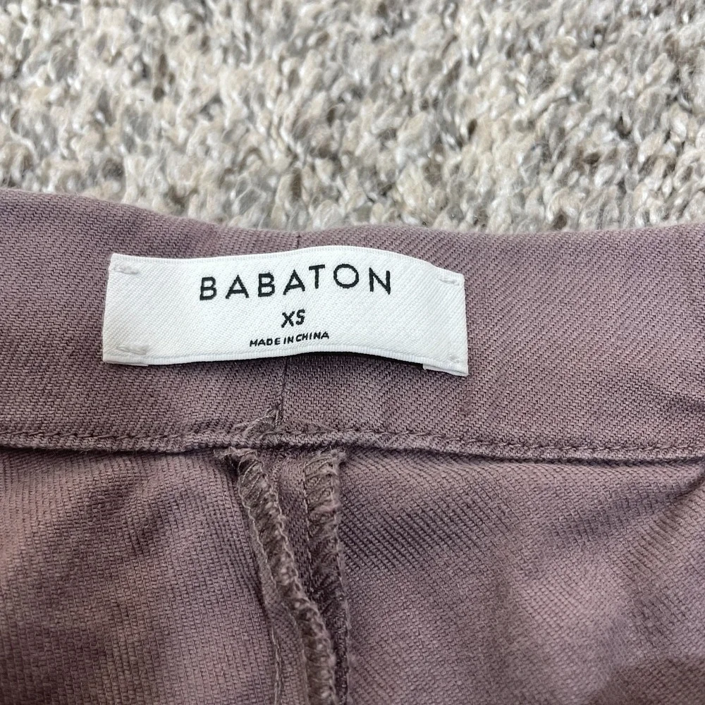 Aritzia Babaton Joggers Womens XS Linen Blend‎ Crop Pull On Mocha Brown Pants